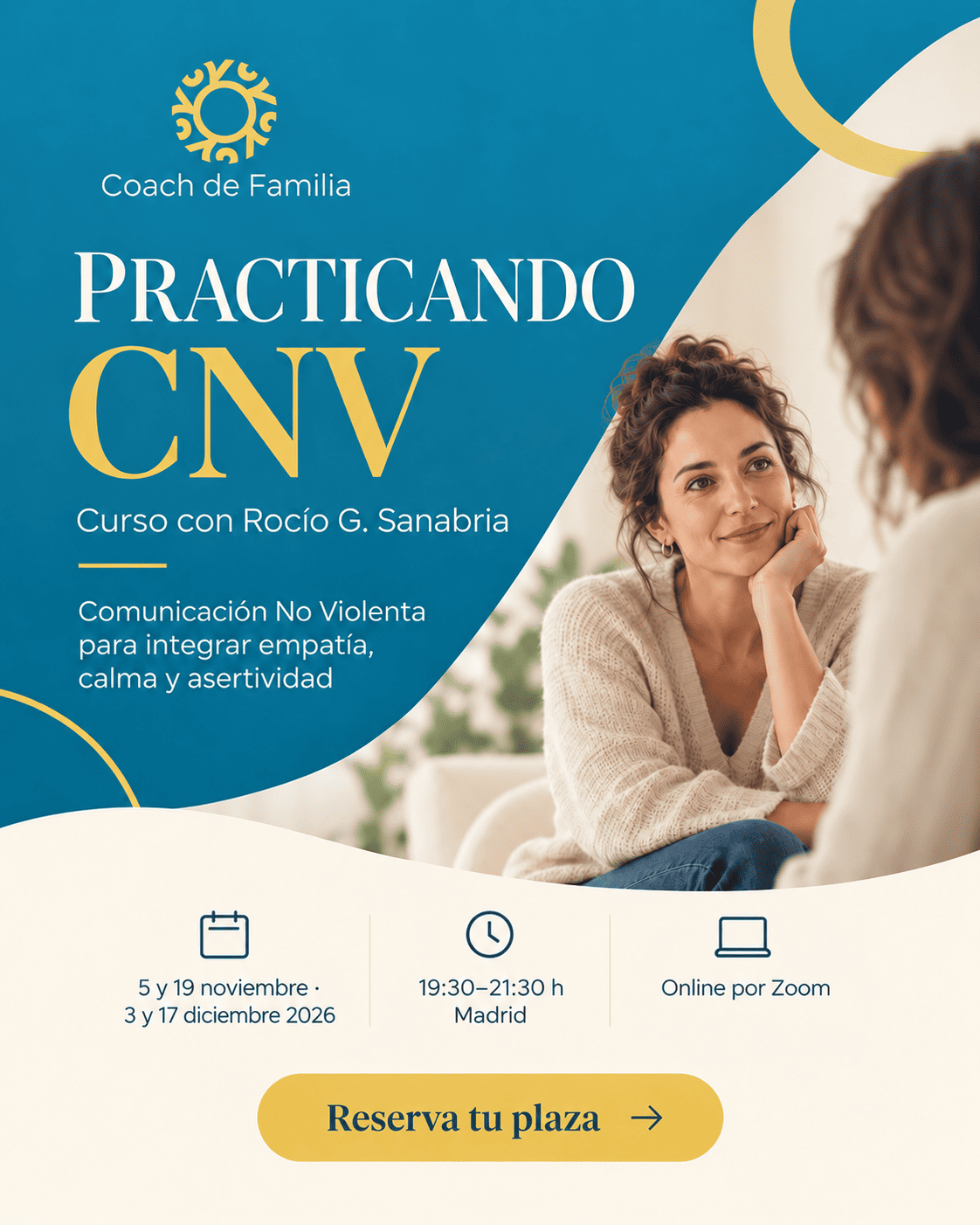 Cartel promocional de curso CNV 112026 Promoción Webinar 13 de mayo.
